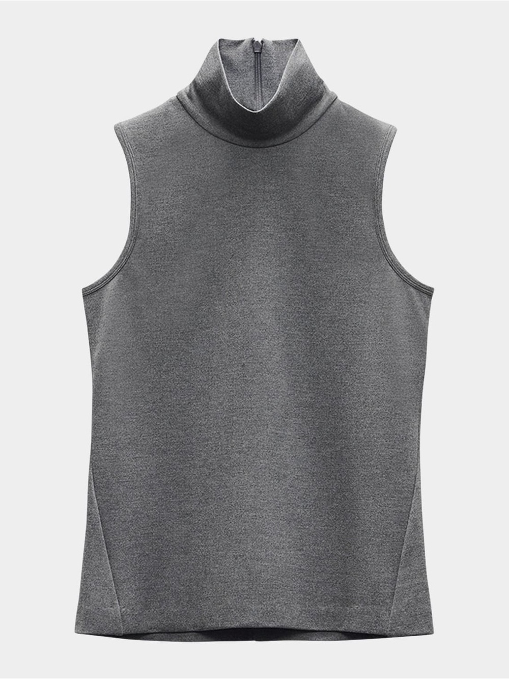 rag & bone Gray Sleeveless Turtleneck Tank Top